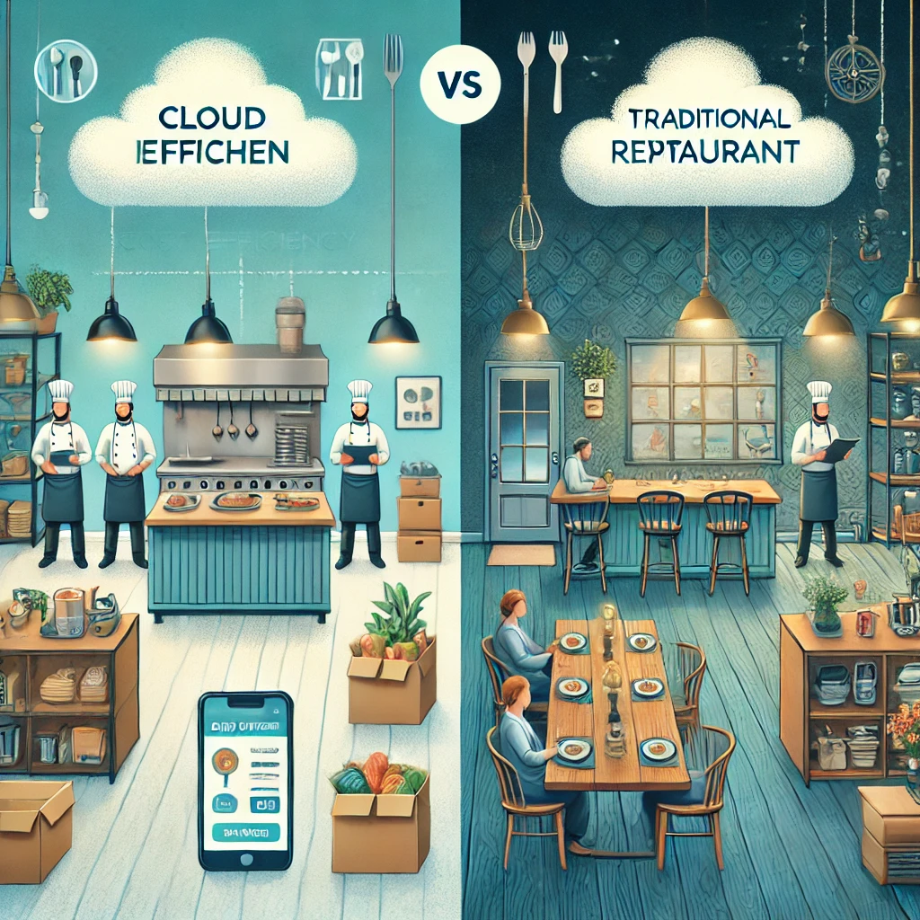 cloud kitchen vs restaurant